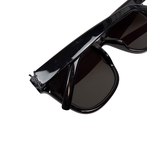 Saint Laurent YSL Logo SL M40 Sunglasses Black with Leather Case - Picture 8 of 16
